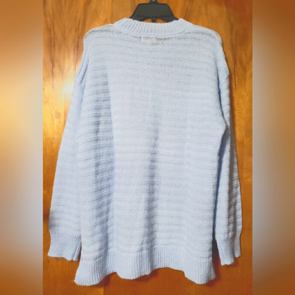 Nwt Style & Co Womens Sweater  in Frozen Blue,  Petite XL - Picture 3 of 5